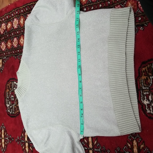 🎁 Free People pistachio green sparkle sweater - Picture 5 of 6